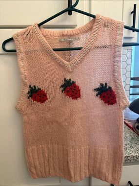 Kimchi Blue Strawberry Sweater Vest